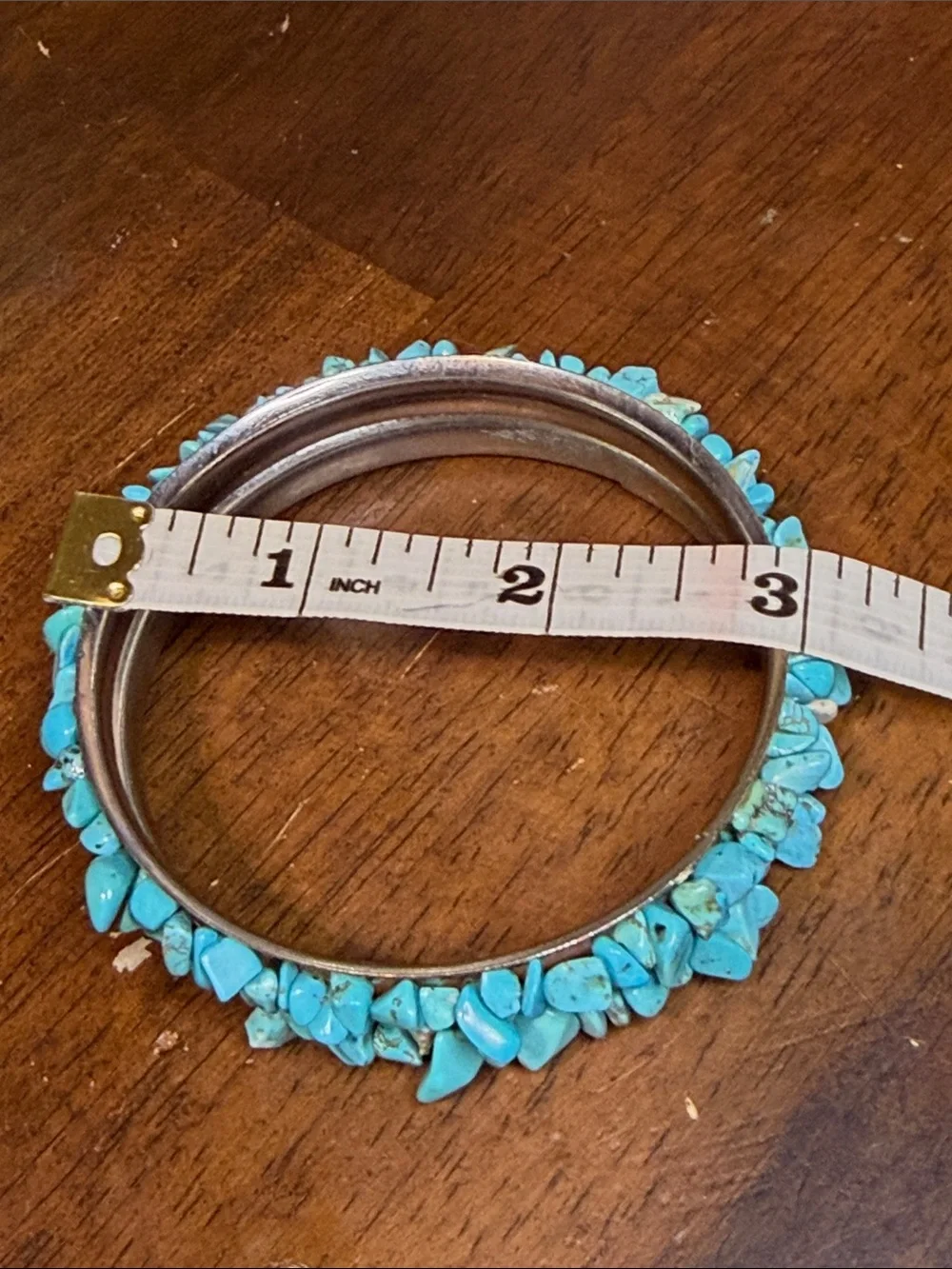 Turquoise Chip Bangle Bracelets - Women Jewelry